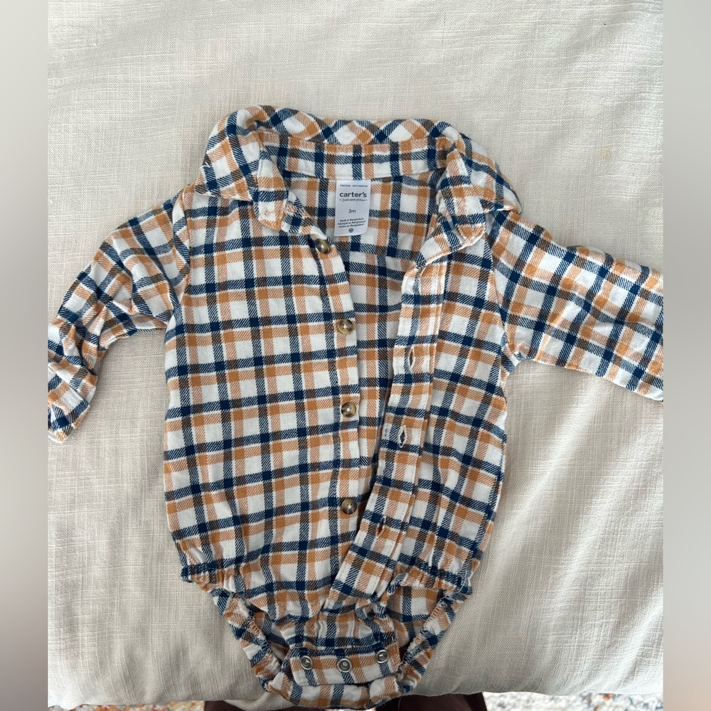Carter’s Flannel w/ Old Navy Overalls